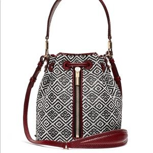 Elizabeth and James Cynnie Woven Bucket Bag
